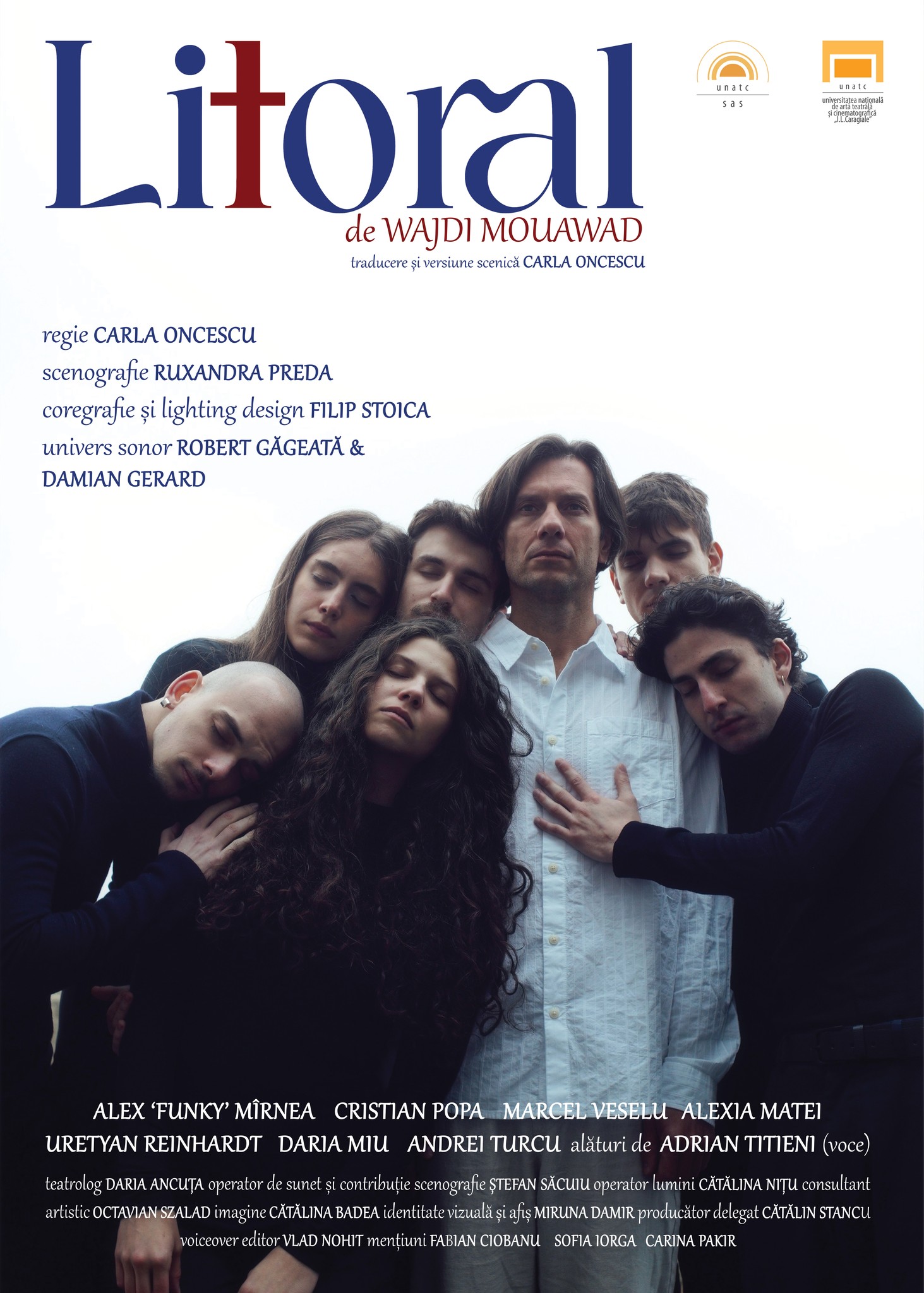 Lighting design poster for Litoral theatre production, theatrical lighting composition by Filip Stoica