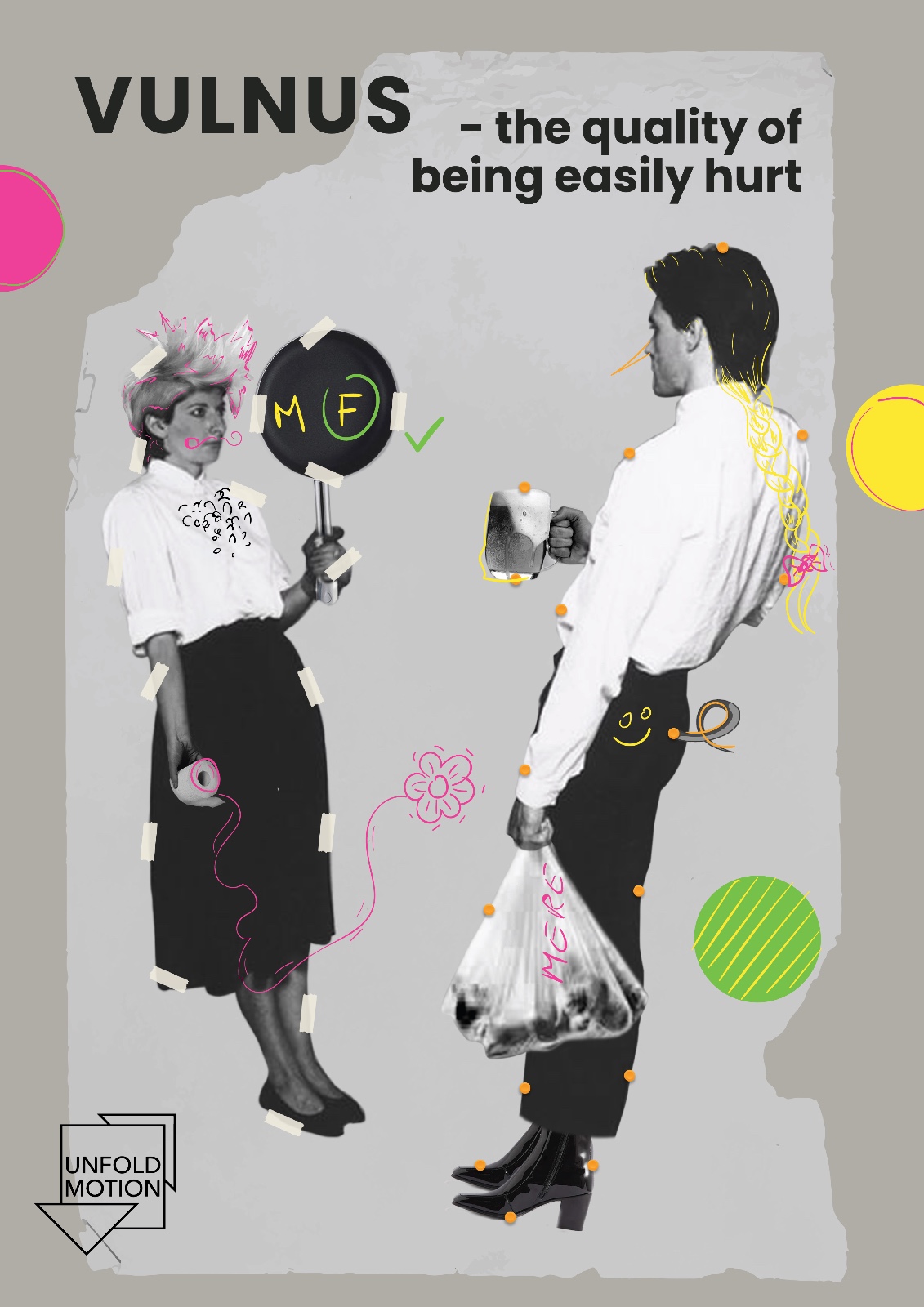 Theatrical poster for Vulnus, award-winning contemporary dance duet exploring vulnerability and friendship, Best Choreography at Undercloud Festival 2025